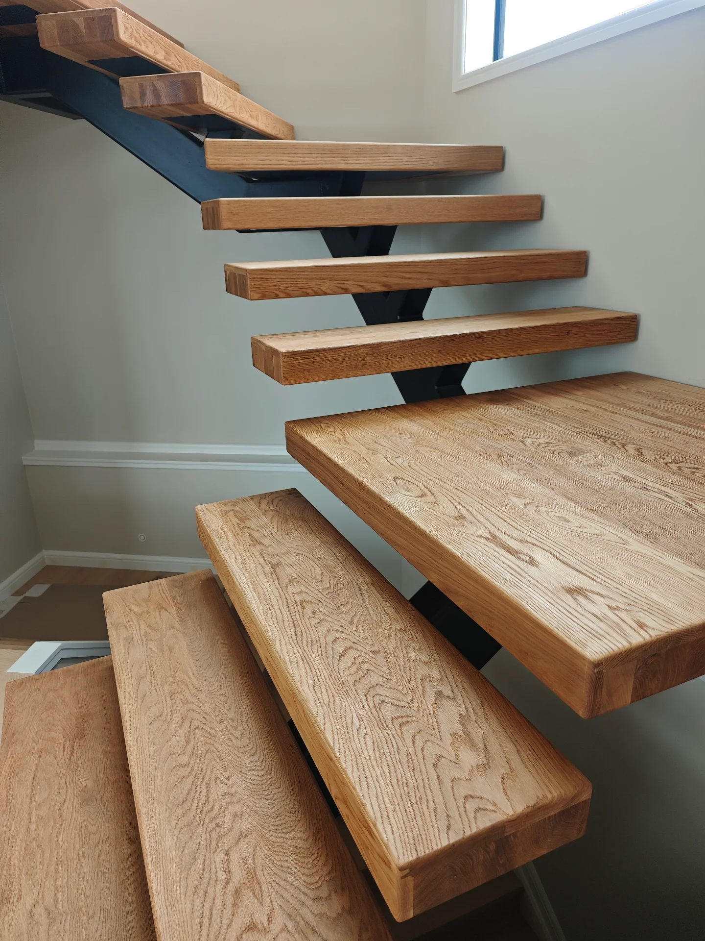 Floating stair treads in Armstrong Ave. — Progress photo