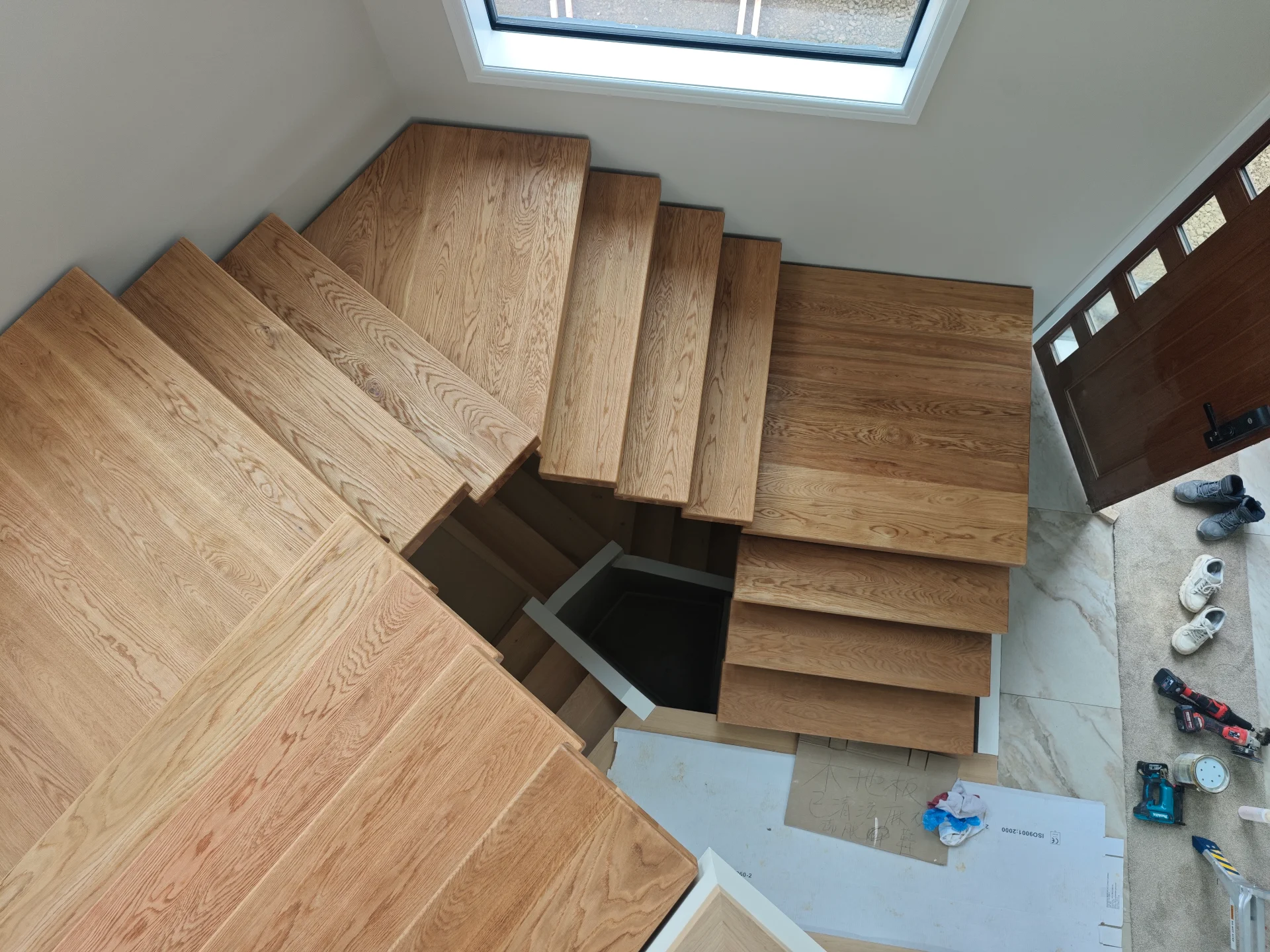 Floating stair treads in Armstrong Ave. — Progress photo