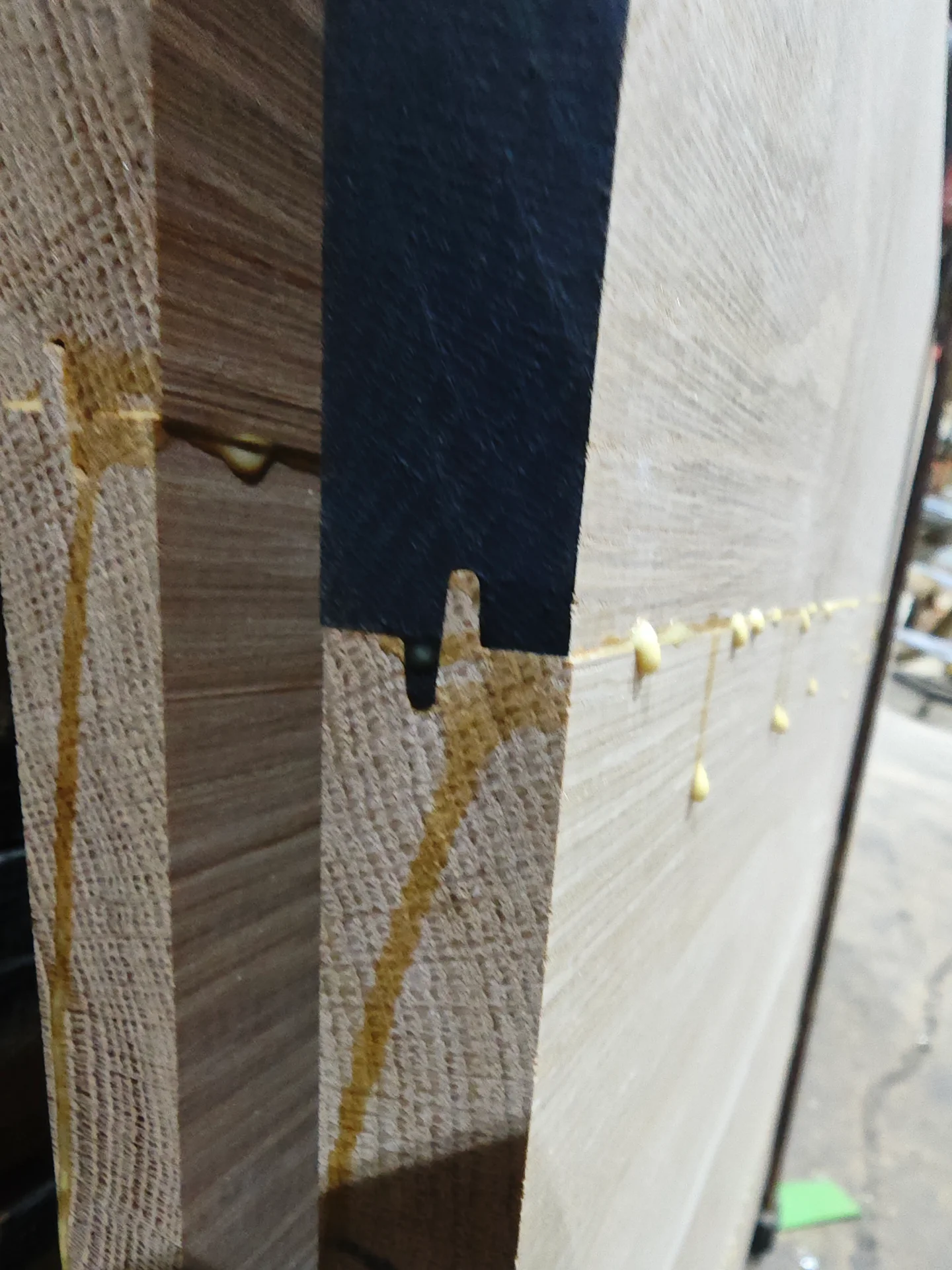 Custom white oak stair treads and landing — Progress photo