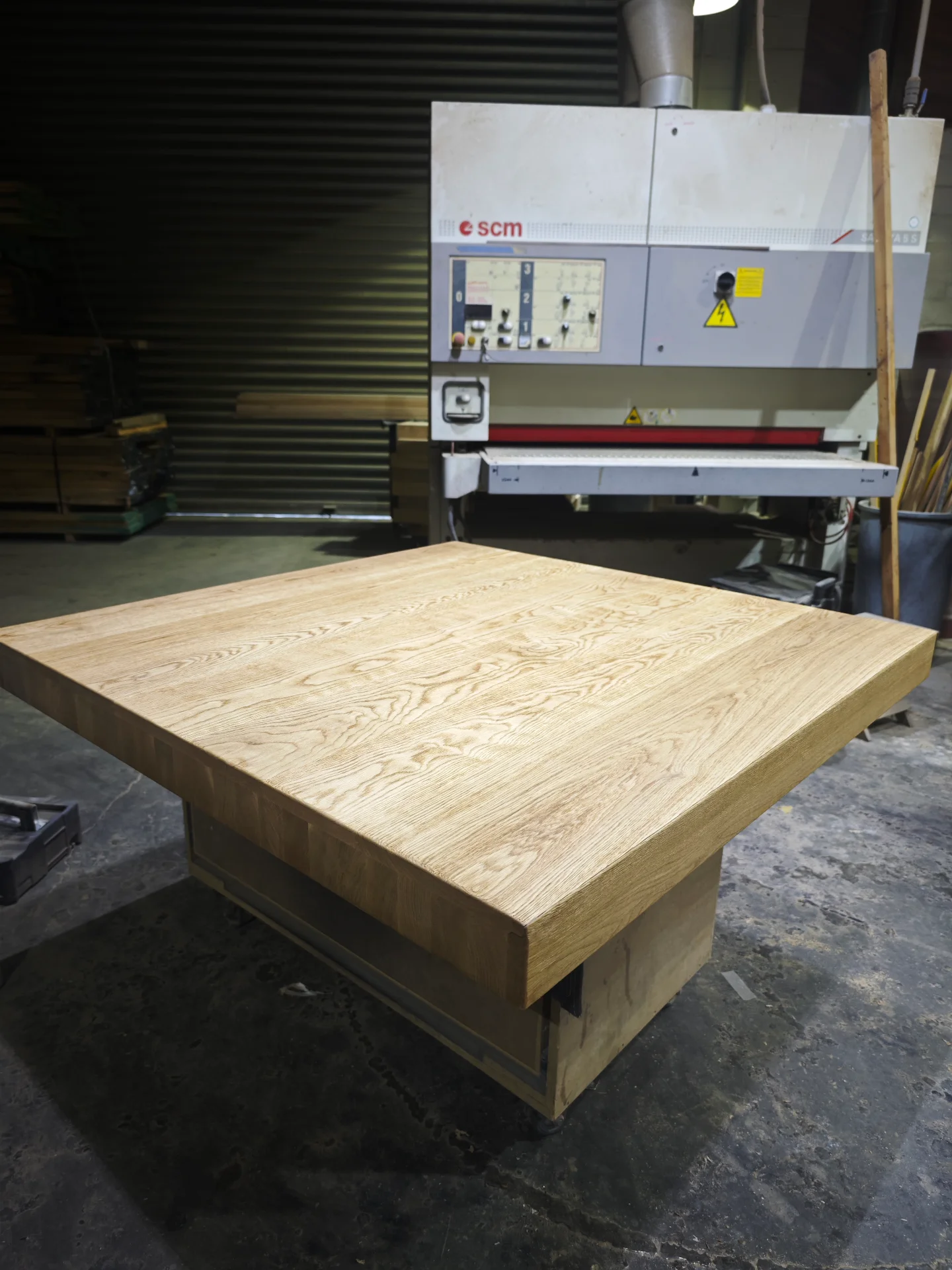 Custom white oak stair treads and landing — Progress photo