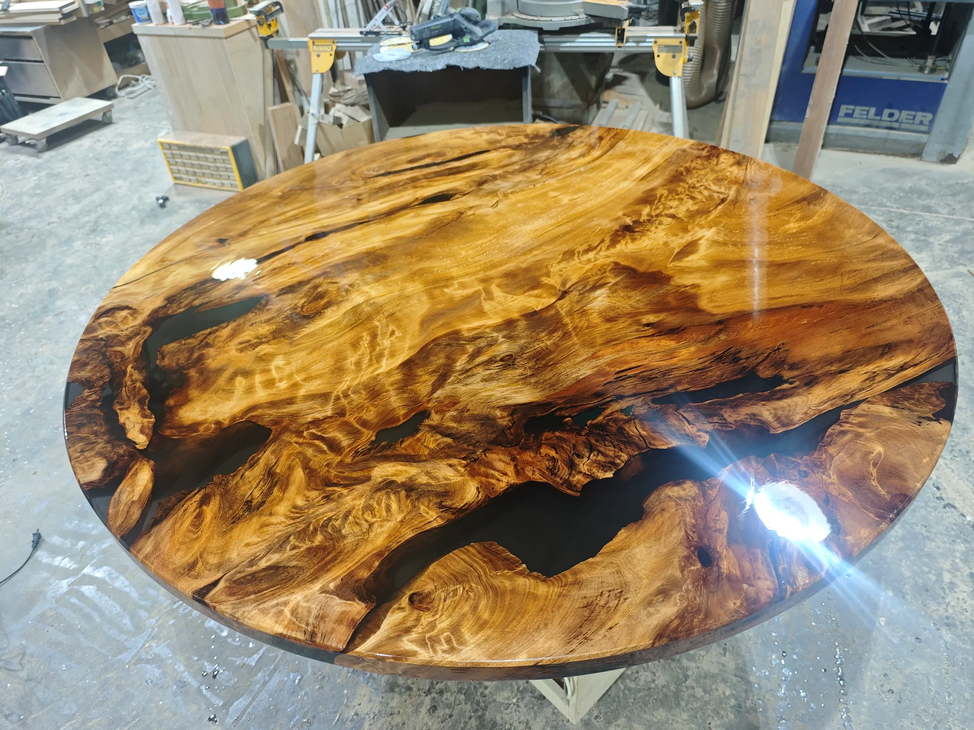 1600 swamp kauri dining table — Progress photo
