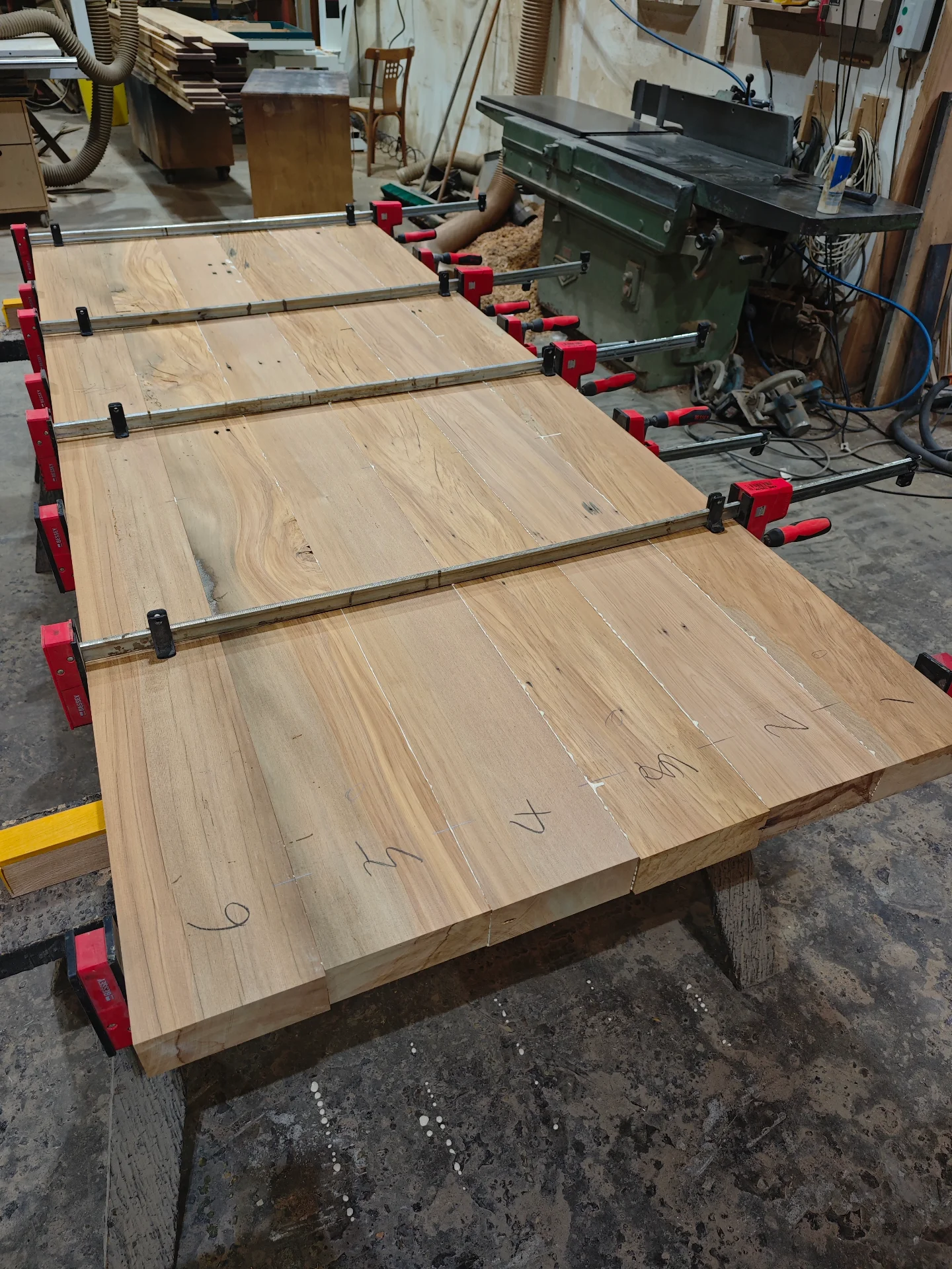 Hayley recycled rimu dining table — Progress photo