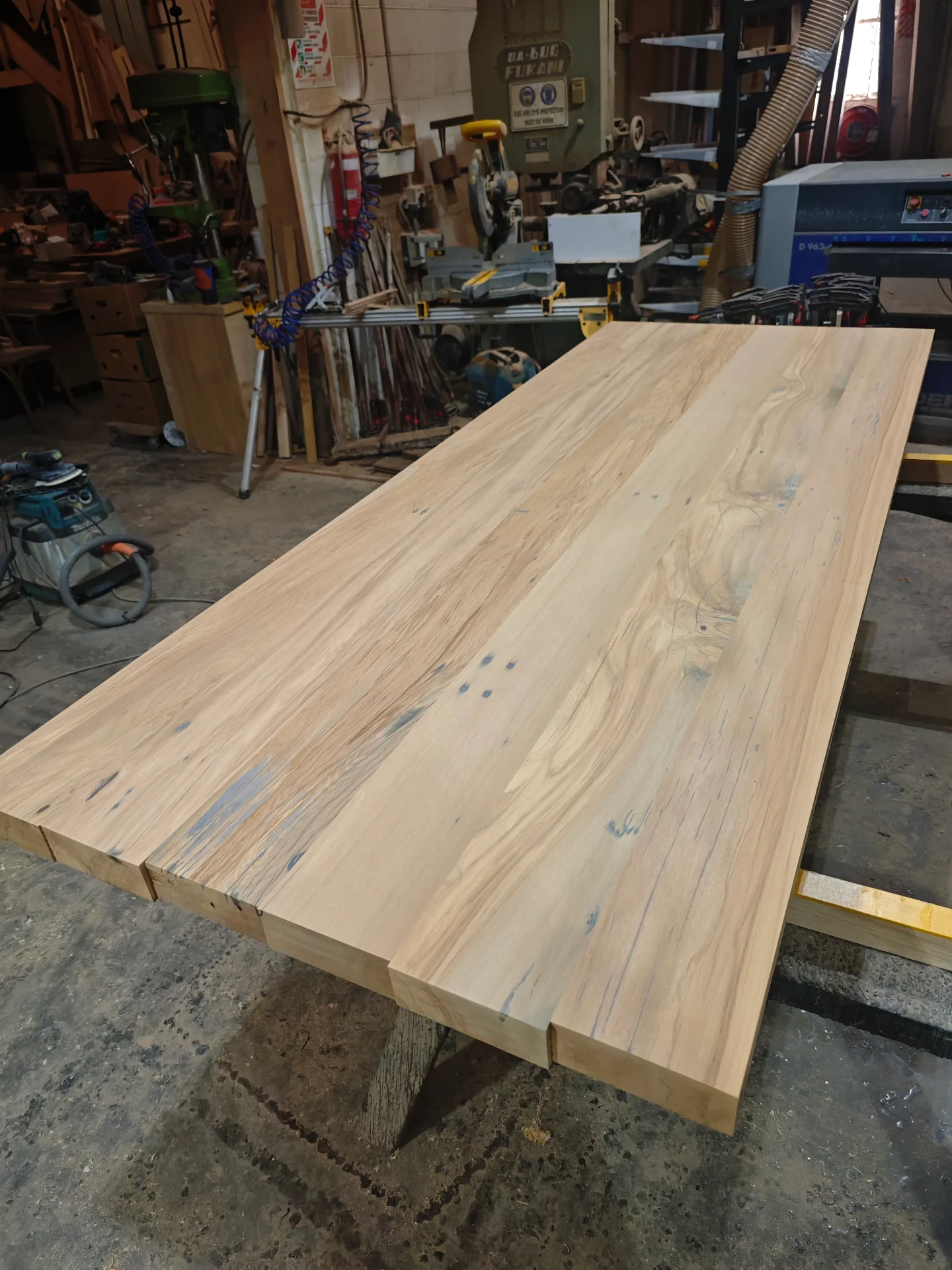 Hayley recycled rimu dining table — Progress photo