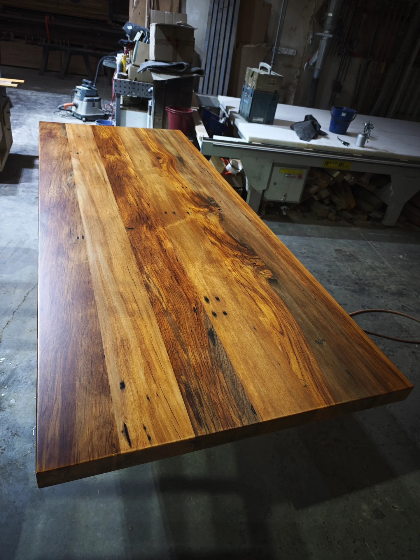 Hayley recycled rimu dining table — Progress photo